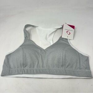 Moving Comfort Vixen Sports Bra Small A/B Gray High Impact Running NWT
